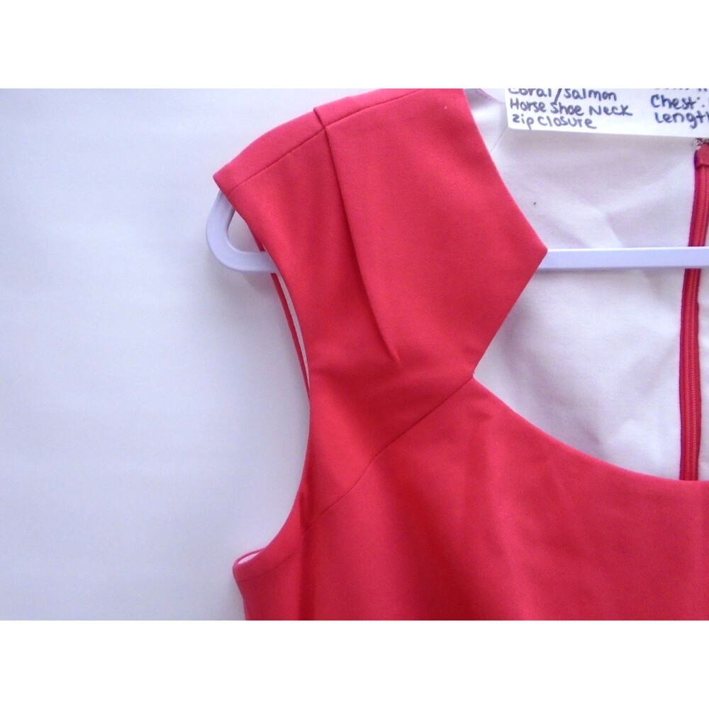 Calvin Klein Sheath Dress Womens Size 12 Side Ruched Horseshoe Neck Sleeveless - Picture 6 of 14